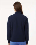 Jaanuu W60001 Women's Ceri Essential Full-Zip 6-Pocket Scrub Jacket - Midnight Navy - model back