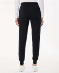 Jaanuu W40001P Women's Petite Sizes Rubi UltraSOFT Scrub Joggers - Black - model back