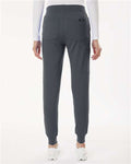 Jaanuu W40001P Women's Petite Sizes Rubi UltraSOFT Scrub Joggers - Carbon Grey - model back