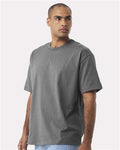 BELLA + CANVAS 4610 Unisex 7.5 oz Heavyweight Tee - Asphalt - model side