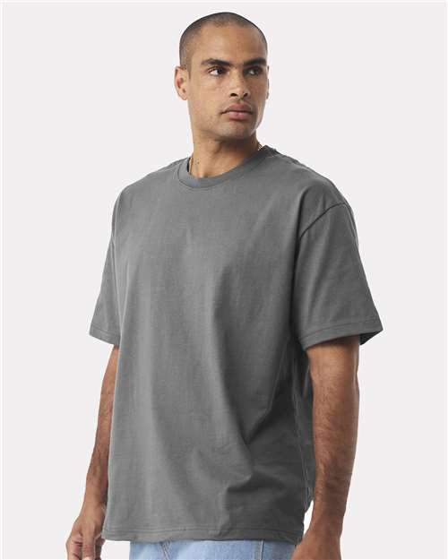 BELLA + CANVAS 4610 Unisex 7.5 oz Heavyweight Tee - Asphalt - model side