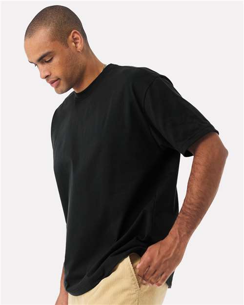 BELLA + CANVAS 4610 Unisex 7.5 oz Heavyweight Tee - Black - model side