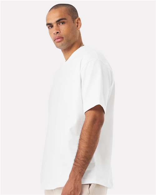 BELLA + CANVAS 4610 Unisex 7.5 oz Heavyweight Tee - White - model side