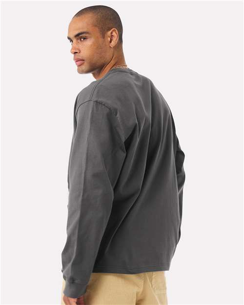 BELLA + CANVAS 4651 Unisex 7.5 oz Heavyweight Long Sleeve Tee - Asphalt - model back