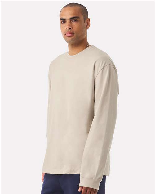 BELLA + CANVAS 4651 Unisex 7.5 oz Heavyweight Long Sleeve Tee - Dust - model side