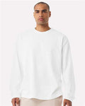 BELLA + CANVAS 4651 Unisex 7.5 oz Heavyweight Long Sleeve Tee - White - model front