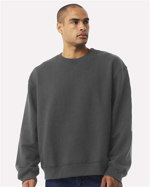 BELLA + CANVAS 4711 Unisex 10 oz. Heavyweight Crewneck Sweatshirt - Asphalt - model front