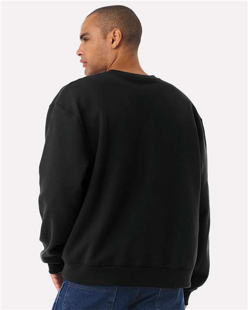 BELLA + CANVAS 4711 Unisex 10 oz. Heavyweight Crewneck Sweatshirt - Black - model back