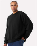 BELLA + CANVAS 4711 Unisex 10 oz. Heavyweight Crewneck Sweatshirt - Black - model side