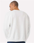 BELLA + CANVAS 4711 Unisex 10 oz. Heavyweight Crewneck Sweatshirt - White - model back