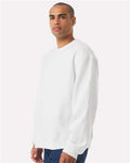 BELLA + CANVAS 4711 Unisex 10 oz. Heavyweight Crewneck Sweatshirt - White - model side