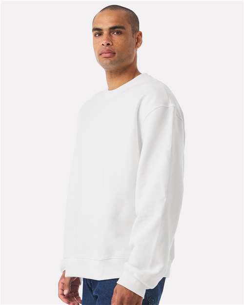 BELLA + CANVAS 4711 Unisex 10 oz. Heavyweight Crewneck Sweatshirt - White - model side