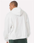BELLA + CANVAS 4719 Unisex 10 oz. Heavyweight Hoodie Sweatshirt - White - model back