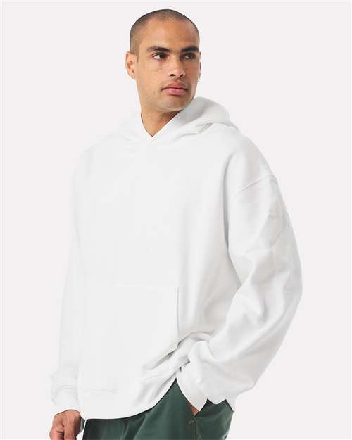 BELLA + CANVAS 4719 Unisex 10 oz. Heavyweight Hoodie Sweatshirt - White - model side