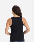 Next Level 3933 Women's Cotton Tank - Black - model back