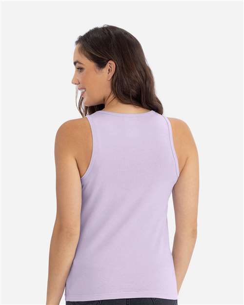 Next Level 3933 Women's Cotton Tank - Lavender - model back