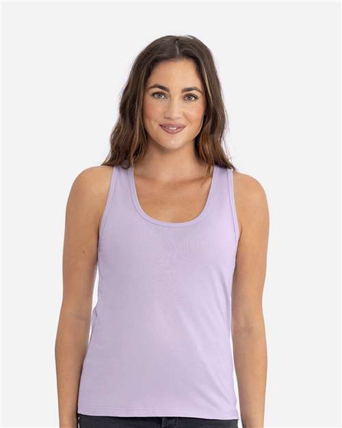 Next Level 3933 Women's Cotton Tank - Lavender - model front
