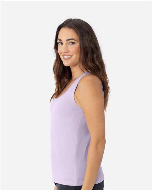 Next Level 3933 Women's Cotton Tank - Lavender - model side