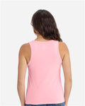 Next Level 3933 Women's Cotton Tank - Light Pink - model back