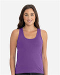 Next Level 3933 Women's Cotton Tank - Purple Rush - model front
