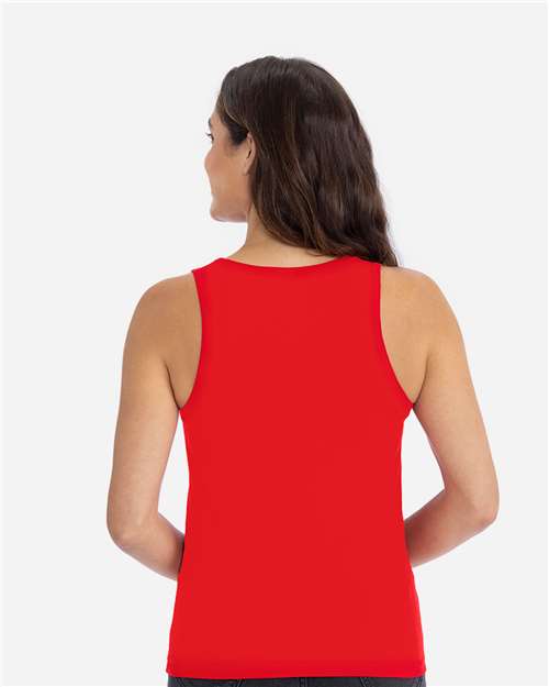 Next Level 3933 Women's Cotton Tank - Red - model back