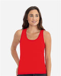 Next Level 3933 Women's Cotton Tank - Red - model front