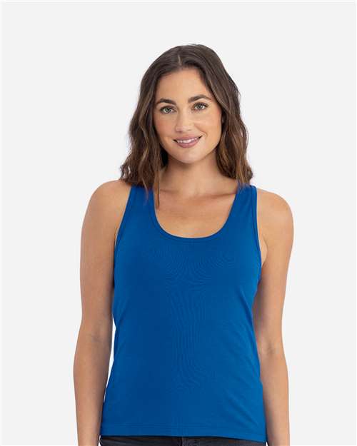 Next Level 3933 Women's Cotton Tank - Royal - model front
