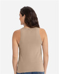 Next Level 3933 Women's Cotton Tank - Tan - model back