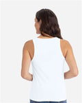 Next Level 3933 Women's Cotton Tank - White - model back