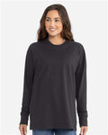 Next Level 7211 Unisex Heavyweight Long Sleeve T-Shirt - Graphite Black - model front