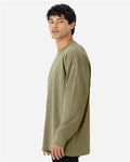 Next Level 7211 Unisex Heavyweight Long Sleeve T-Shirt - Light Olive - model side