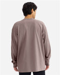 Next Level 7211 Unisex Heavyweight Long Sleeve T-Shirt - Shiitake - model back