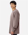 Next Level 7211 Unisex Heavyweight Long Sleeve T-Shirt - Shiitake - model side