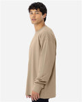 Next Level 7211 Unisex Heavyweight Long Sleeve T-Shirt - Tan - model side