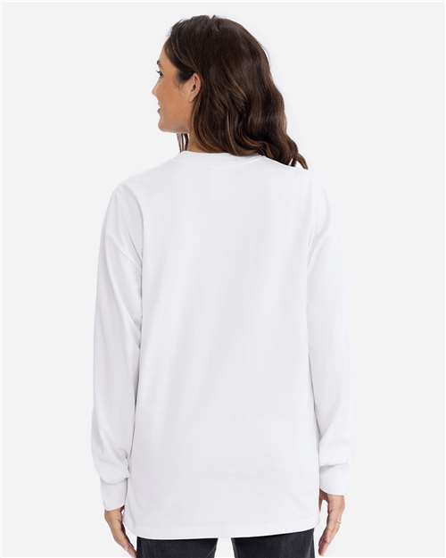 Next Level 7211 Unisex Heavyweight Long Sleeve T-Shirt - White - model back
