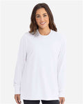 Next Level 7211 Unisex Heavyweight Long Sleeve T-Shirt - White - model front