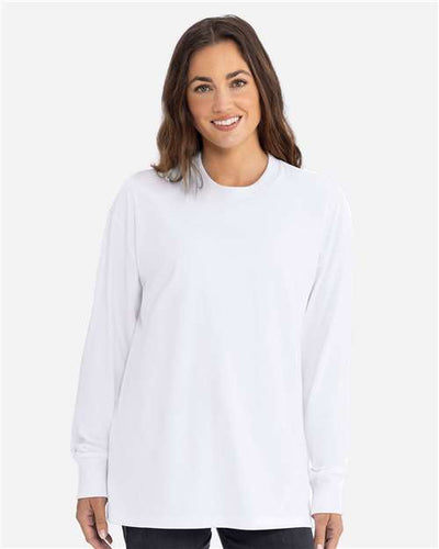 Next Level 7211 Unisex Heavyweight Long Sleeve T-Shirt - White - model front