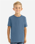 Next Level 3310 Youth Cotton T-Shirt - Blue Jean - model front