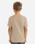 Next Level 3310 Youth Cotton T-Shirt - Tan - model back