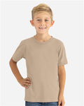Next Level 3310 Youth Cotton T-Shirt - Tan - model front
