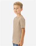 Next Level 3310 Youth Cotton T-Shirt - Tan - model side