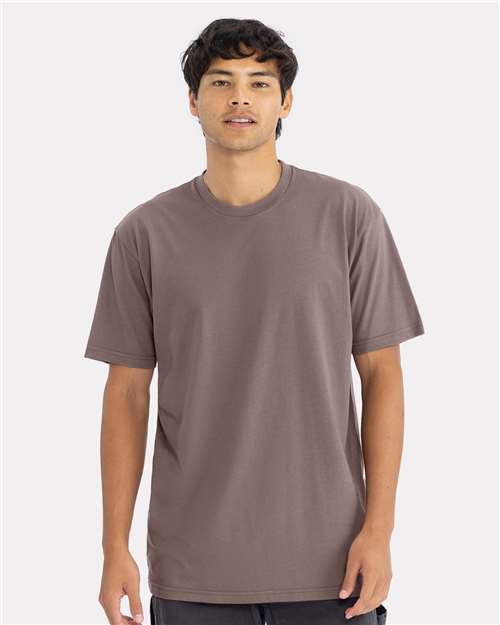 Next Level 3600 Unisex Cotton T-Shirt - Shiitake - model front