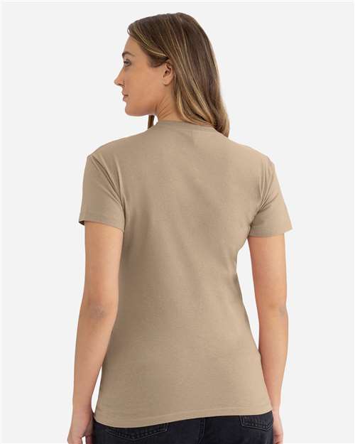 Next Level 3910 Women's Cotton Relaxed T-Shirt - Tan - model back