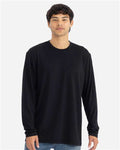 Next Level 6071 Men's Triblend Long Sleeve T-Shirt - Black - model front