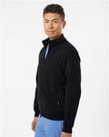 Jaanuu M60001 Men's Wolfe Everyday Full-Zip 6-Pocket Scrub Jacket - Black - model side