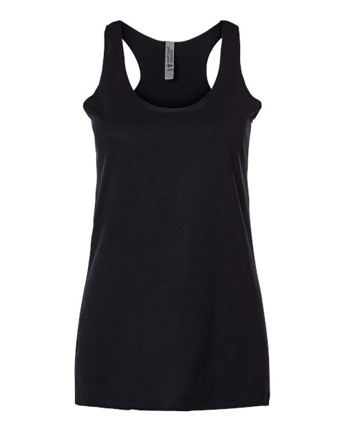 Next Level 6733 Women’s Triblend Racerback Tank - Black - flat front