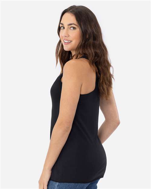 Next Level 6733 Women’s Triblend Racerback Tank - Black - model side