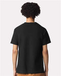 American Apparel 1301GD Unisex Garment-Dyed Heavyweight Cotton Tee - True Black - model back