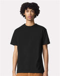 American Apparel 1301GD Unisex Garment-Dyed Heavyweight Cotton Tee - True Black - model front