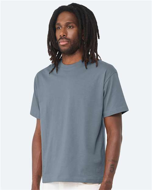 Bella + Canvas 3010 6 oz. Heavyweight Tee - Vintage Denim - model side